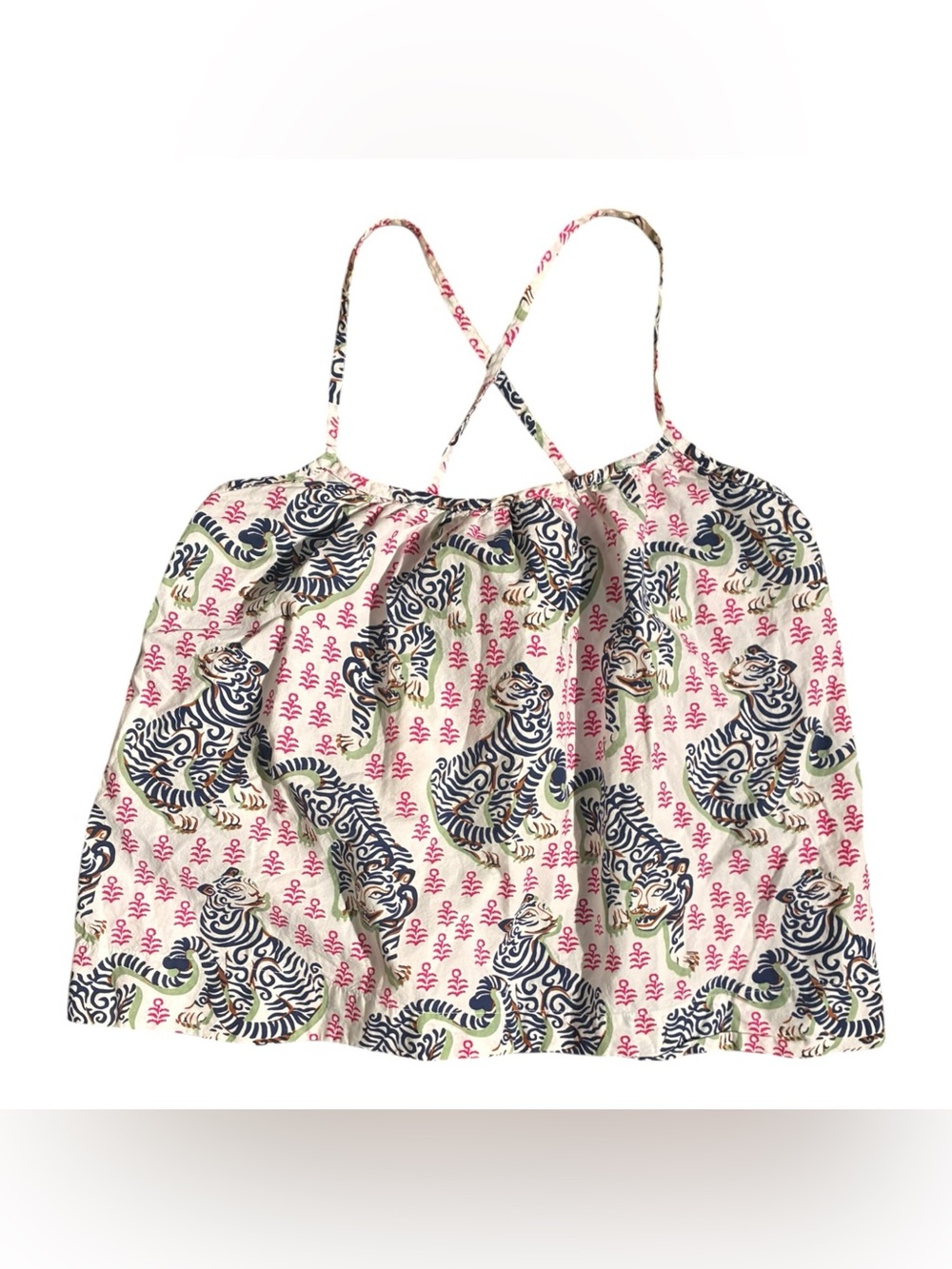 PrintFresh Tiger Print Spaghetti Strap Tank Top Pink